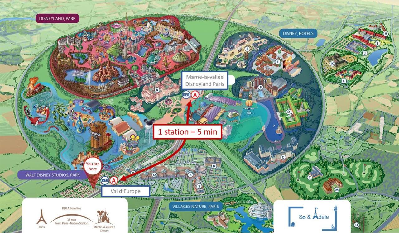 Apartment Virtuose - Disneyland Paris 5Min - Train Station 250M Montévrain Eksteriør billede